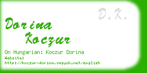 dorina koczur business card